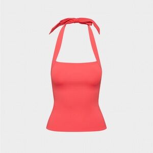 Aritzia Original Contour Halter Top Flashing Red